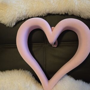 Pink Heart-Shaped Pillow